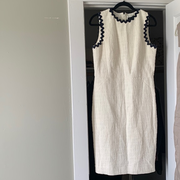 J. Crew Dresses & Skirts - J. Crew Cream and Black Midi Dress
